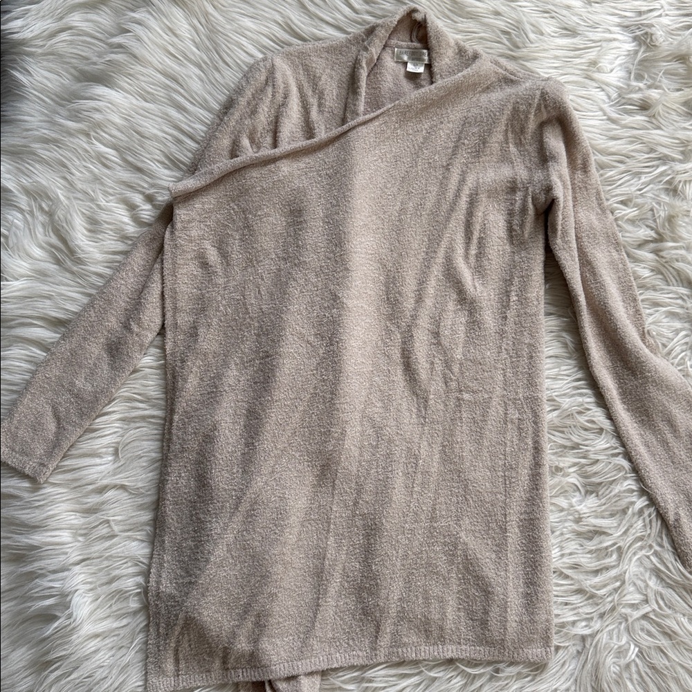 Barefoot Dreams Bamboo Chic Lite Beige Open Cardigan Size S/M - Picture 7 of 8